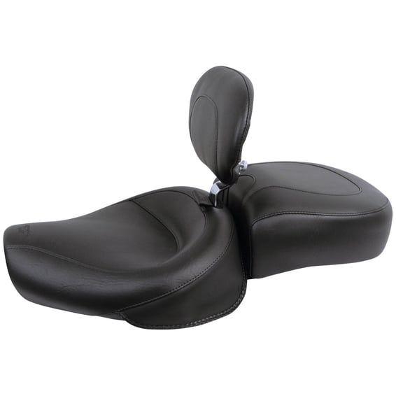 Wide Touring solo seat. With rider backrest