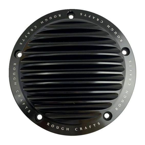 finned derby cover. Black