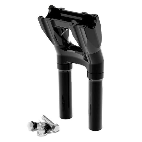 Topless Isolated Kickback Risers. 10" rise. Black