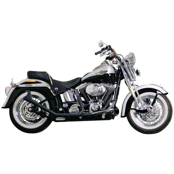 Side by side Upswept Fishtails exhaust. Black