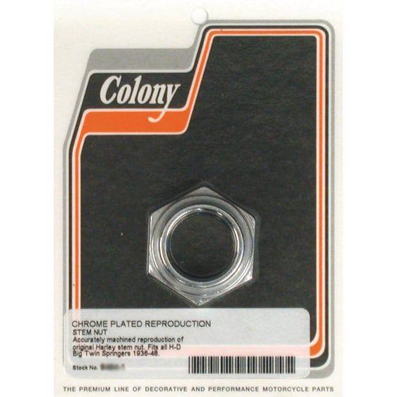 Springer fork stem nut. Chrome