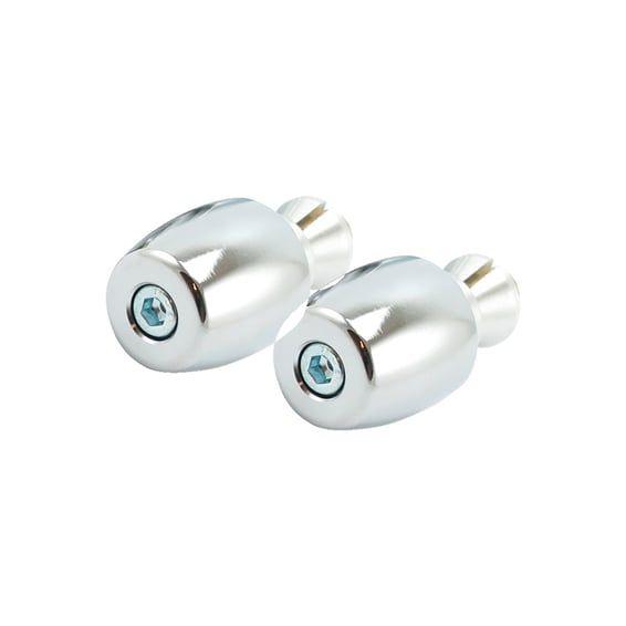 Classic bar ends for 22mm aluminum handlebars. Chrome