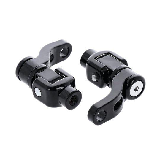 M8 Softail passenger footpeg mount kit, 360° adj. Black