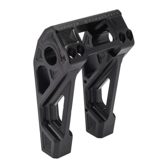Fastback risers for OEM digital speedo. 6". Black
