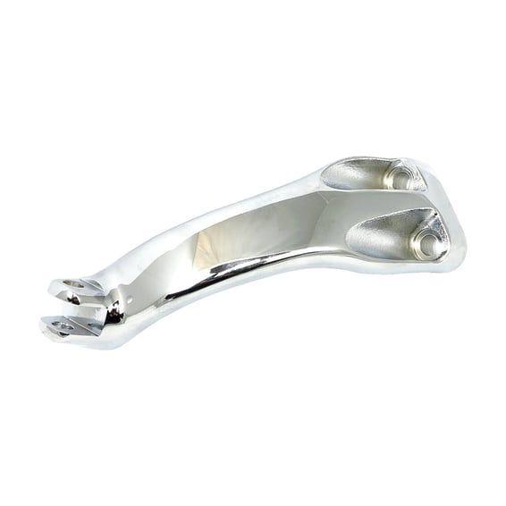 XL Sportster rider foot peg bracket, left. Chrome