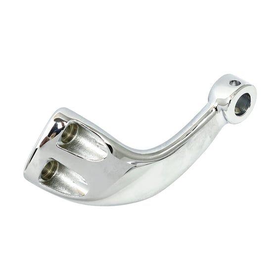 XL Sportster rider foot peg bracket, right. Chrome