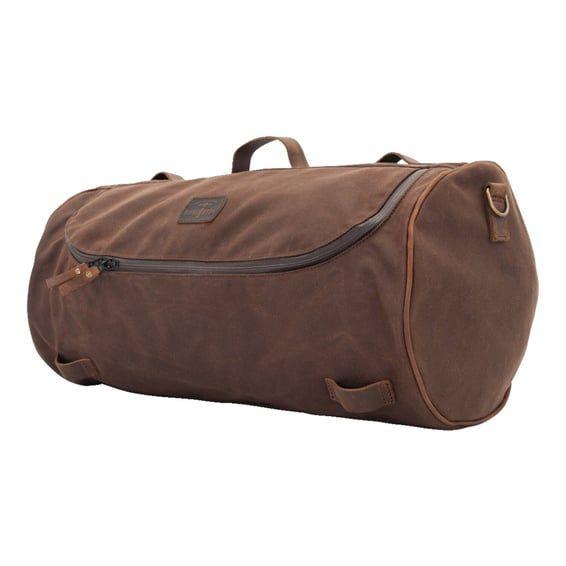 LongRide, roll bag waxed cotton wide. Brown wax