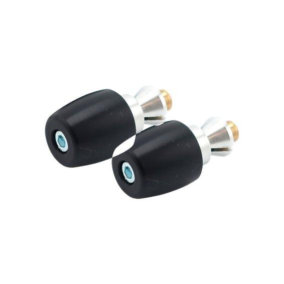 Classic bar ends for 22mm aluminum handlebars. Black