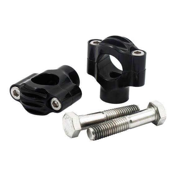 finned risers for 1" handlebars. Black