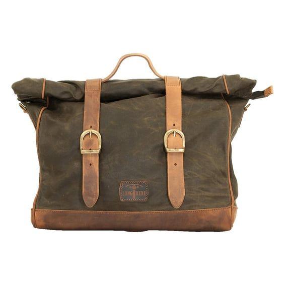 'Old Chopper' waxed cotton saddlebag. Khaki