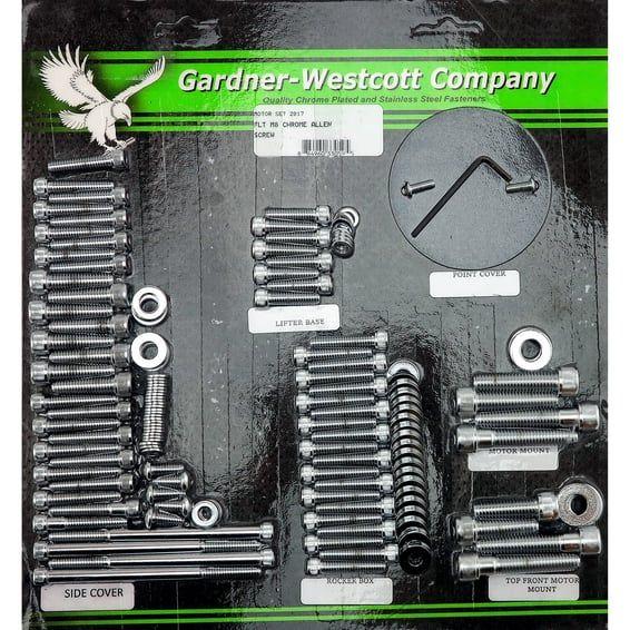 GW, motor screw kit. Chrome