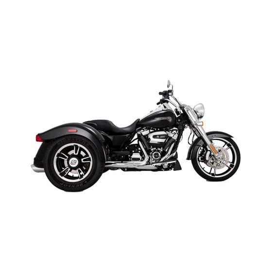 4" Twin Slash Round slip-on mufflers. Chrome
