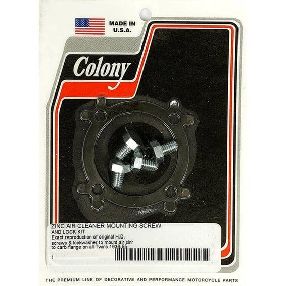 Linkert air cleaner mount screw & lock kit. Zinc