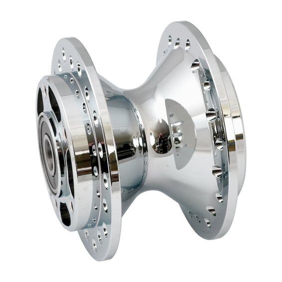 Front wheel hub, single disc. Chrome