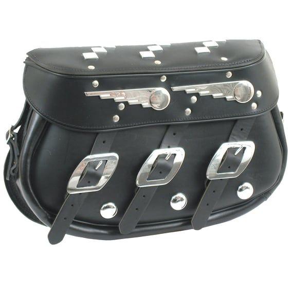 Speedking Softail leather saddlebag set. Black