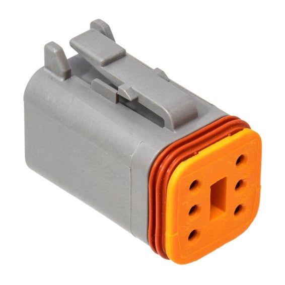 NAMZ, Deutsch DT connectors. Gray, plug housing, 6-pins