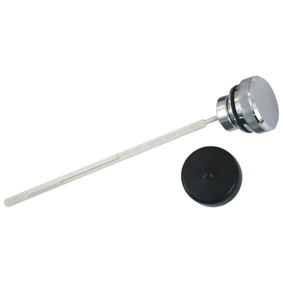 Oil tank fill plug. Chrome