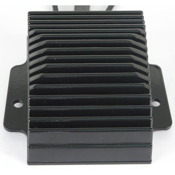 voltage regulator/rectifier. Black