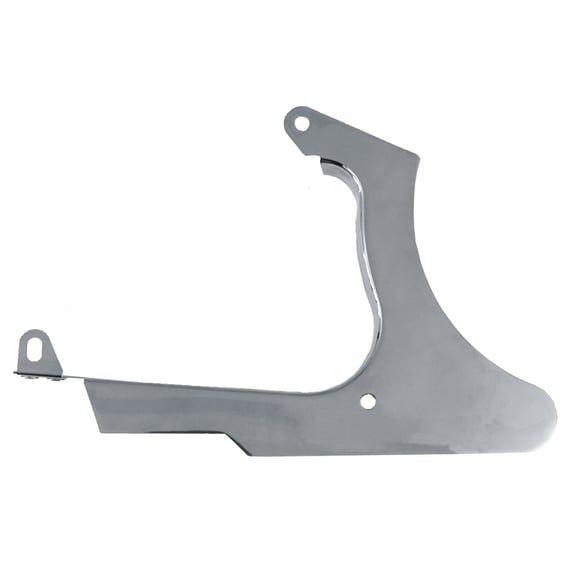 Lower rear belt guard. Chrome
