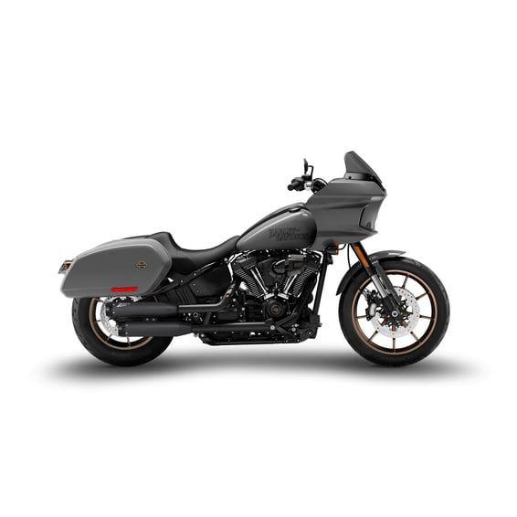 'Overlapped' 2-2 slip-on mufflers. Matte black