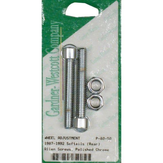 Axle adjuster kit, polished chrome allen