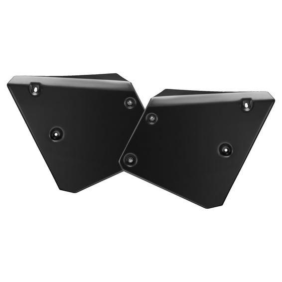 front number plates. Black