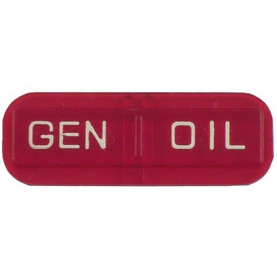 Replacement lens for 2-light (47-61 style) dash. Red