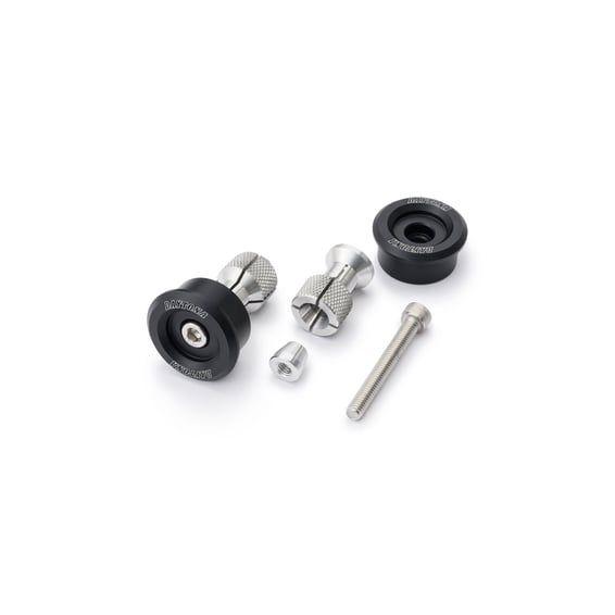 bar end mirror adaptor set. Black