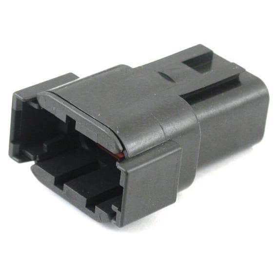 NAMZ, Deutsch DTM connector. Black, receptacle, 8-pins
