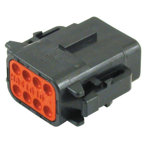 NAMZ, Deutsch DTM connector. Black, plug, 8-pins