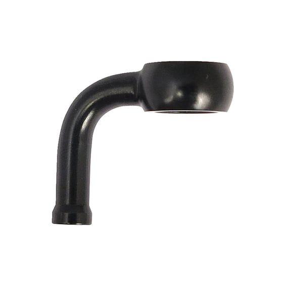 Varioflex Banjo fitting black 7/16"-11mm, 90 degree down
