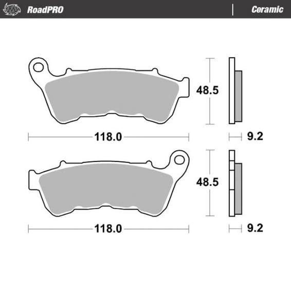 RoadPro front brake pads. Ceramic