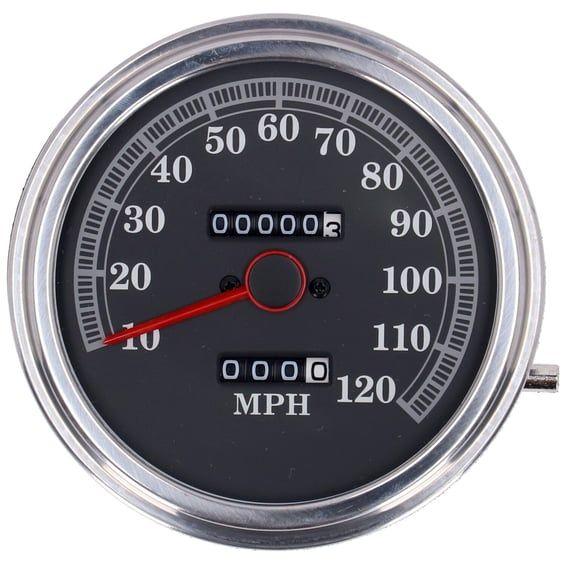 FL speedometer, '85-up face', black. 2:1 mph