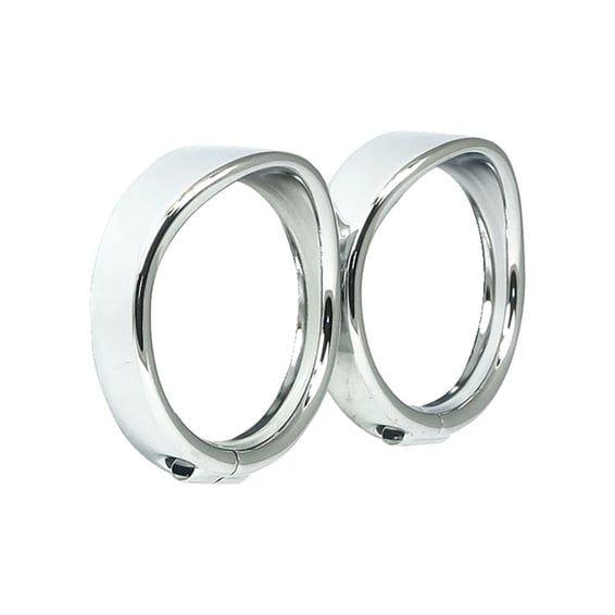 Recessed trim rings with visor. turn signals. Chrome