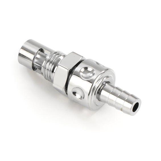 in-line fuel valve for S&S E/G carb. Chrome