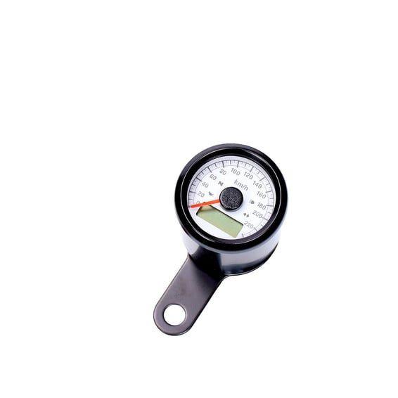 Stoker, electronic speedometer 48mm. Black, white face