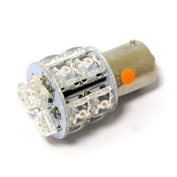 Superflux LED miniature bulb. Amber light, std base