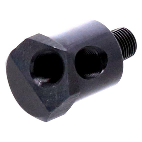 Dual oil pressure gauge adapter. Black aluminum