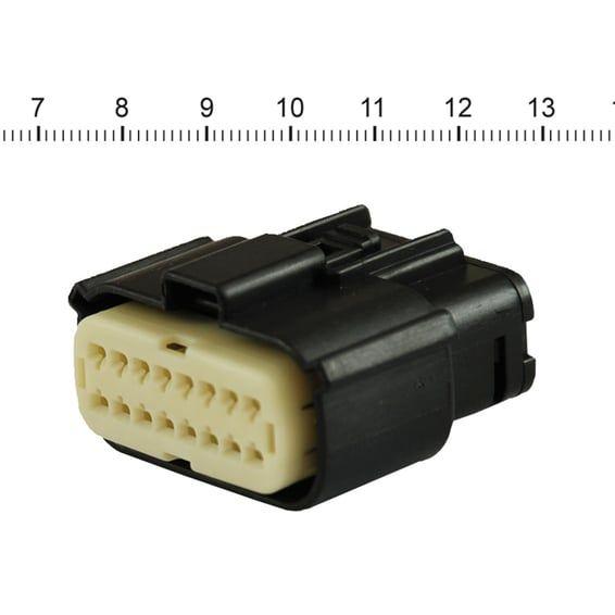 NAMZ, Molex MX-150 connector. Black, plug, 16-pin