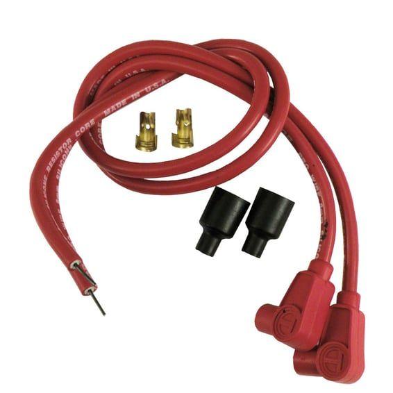 8mm carbon core univ. spark plug wire set. Red