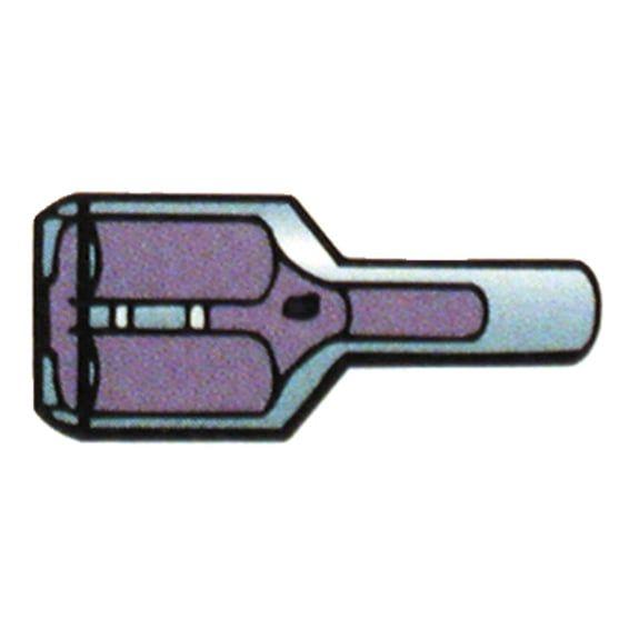 Connectors, slide-on terminal, blue