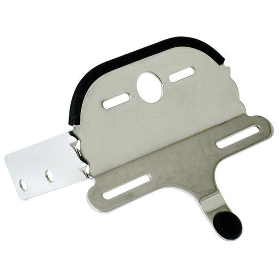 Custom Fat Bob taillight bracket. Chrome. 7" wide