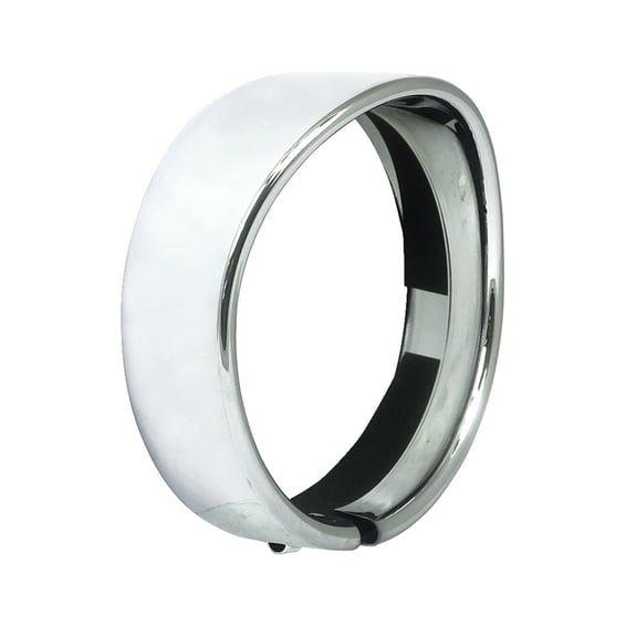 Recessed trim ring with visor. 5-3/4" headlamp. Chrome