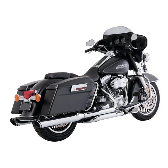 4" Twin Slash Round slip-on mufflers. Chrome