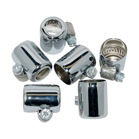 NAMZ, oil line hose clamps. 1/4" to 5/16" ID. Chrome