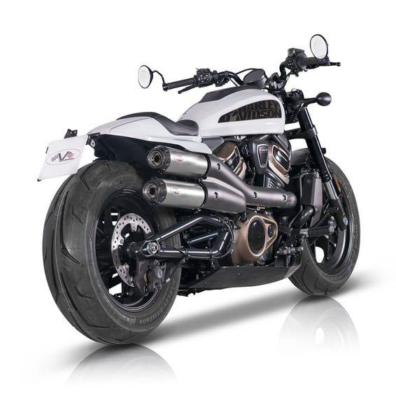 2-2 muffler set Sportster S. Silver