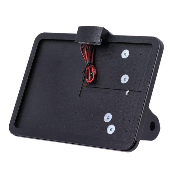 'slide-in' license plate bracket. Side mount, black