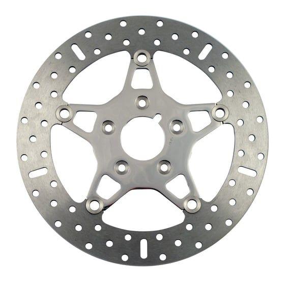 5-Button stainless floating brake rotor. Front. Pol.