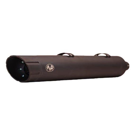 100mm Banger slip-on muffler set. Black