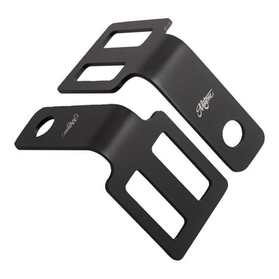 turn signal brackets, under seat mount. Black